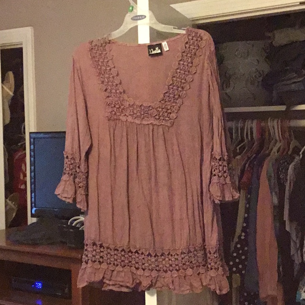 Boho purple tunic